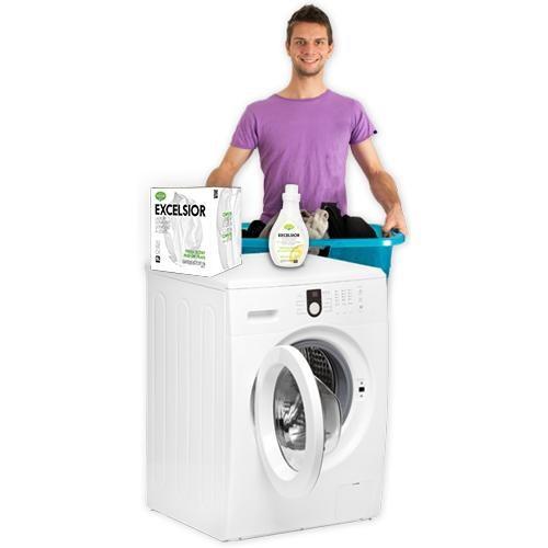 Large Picture of Excelsior He HE Machine Cleaner & Deodorizer Lemon Scent 1L