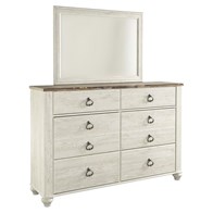 Signature Design by Ashley Willowton B267B1 Dresser and Mirror (Dressers - 6 Drawers)