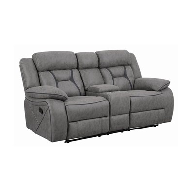Coaster Furniture Higgins 602262 Upholstered Motion Reclining Loveseat - Grey