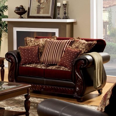 Furniture of America Franklin SM6106N-LV (Burgundy)