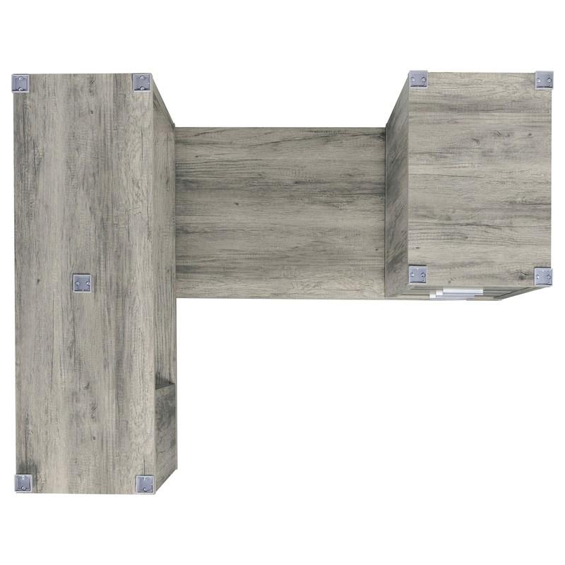 Large Picture of Coaster Furniture Yvette 801516 60-inch 3-Drawer L-Shape Computer Desk - Grey Driftwood