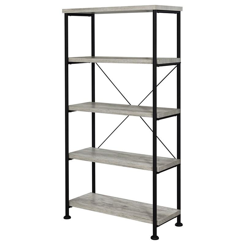 Large Picture of Coaster Furniture Analiese 801546 63-inch 4-shelf Bookshelf - Grey Driftwood