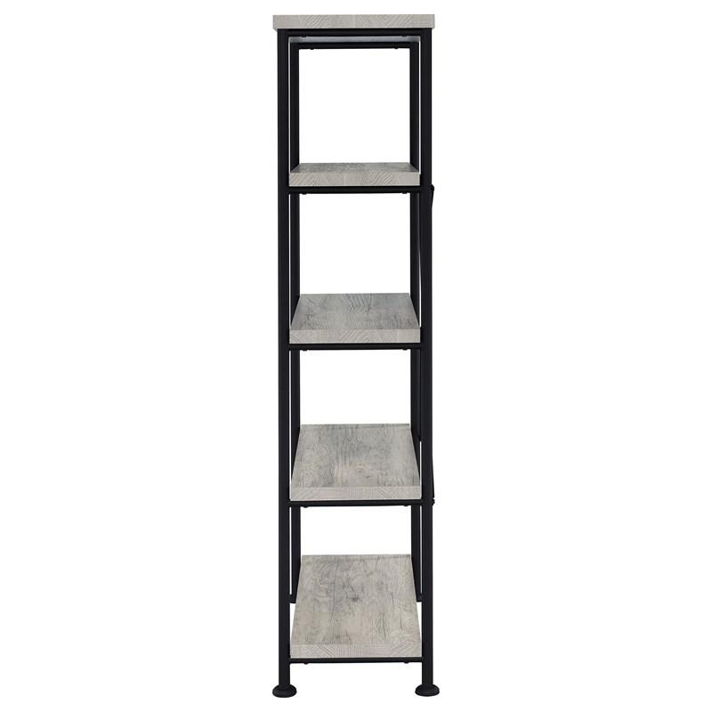 Large Picture of Coaster Furniture Analiese 801546 63-inch 4-shelf Bookshelf - Grey Driftwood