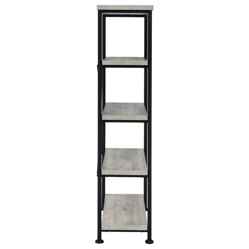 Large Picture of Coaster Furniture Analiese 801546 63-inch 4-shelf Bookshelf - Grey Driftwood
