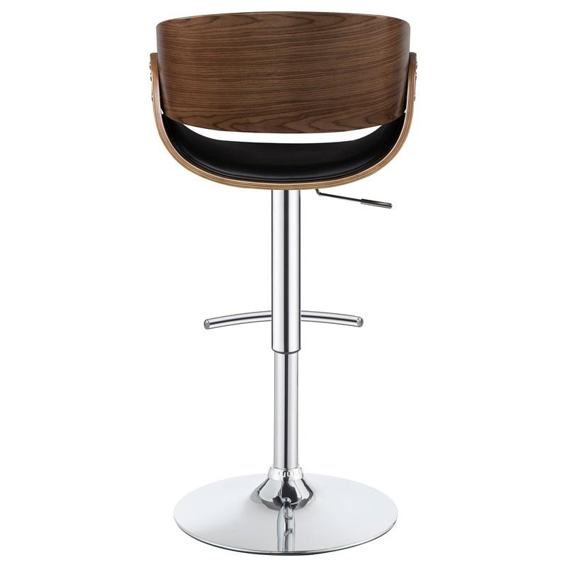 Large Picture of Coaster Furniture Dana 104965 Adjustable Bar Stool - Black and Chrome