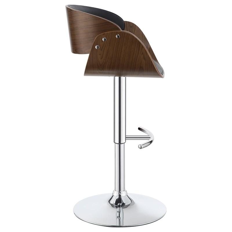 Large Picture of Coaster Furniture Dana 104965 Adjustable Bar Stool - Black and Chrome
