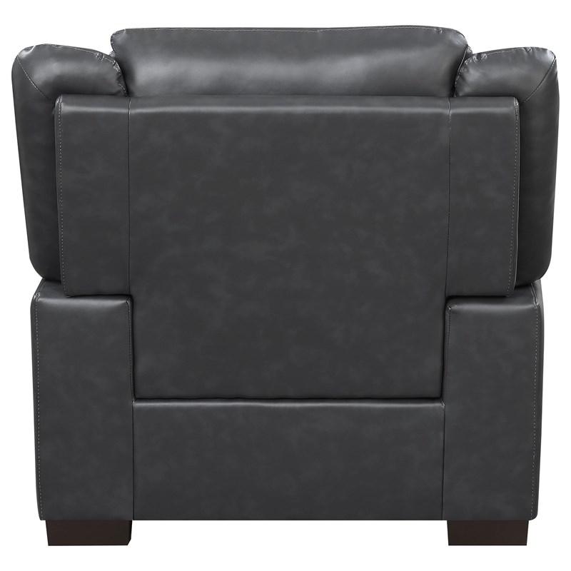 Large Picture of Coaster Furniture Arabella 506593 Upholstered Padded Arm Accent Chair - Grey