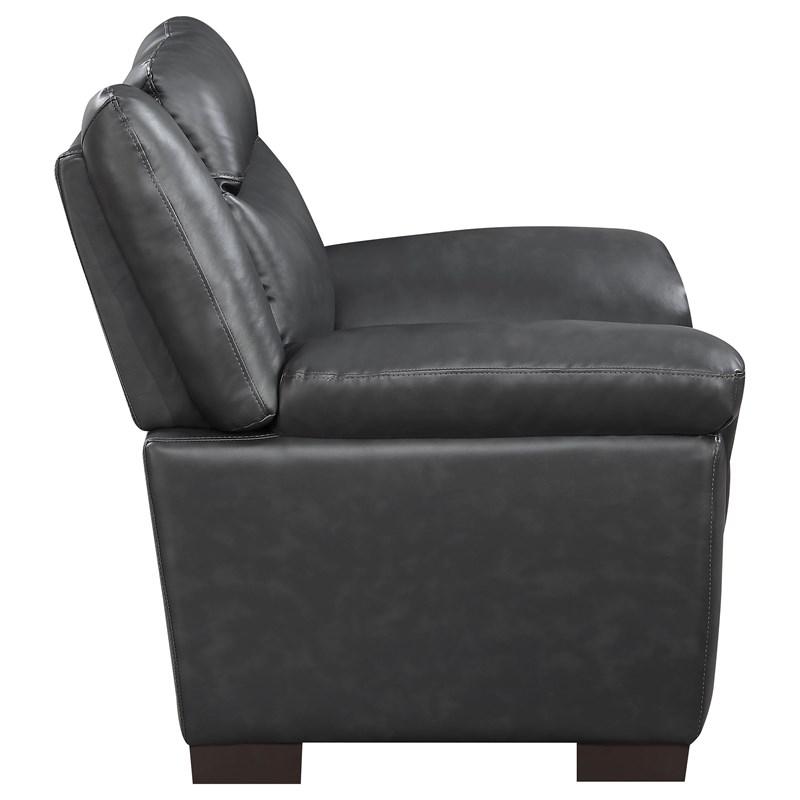 Large Picture of Coaster Furniture Arabella 506593 Upholstered Padded Arm Accent Chair - Grey