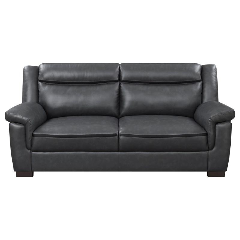 Large Picture of Coaster Furniture Arabella 506591 Upholstered Padded Arm Sofa - Grey