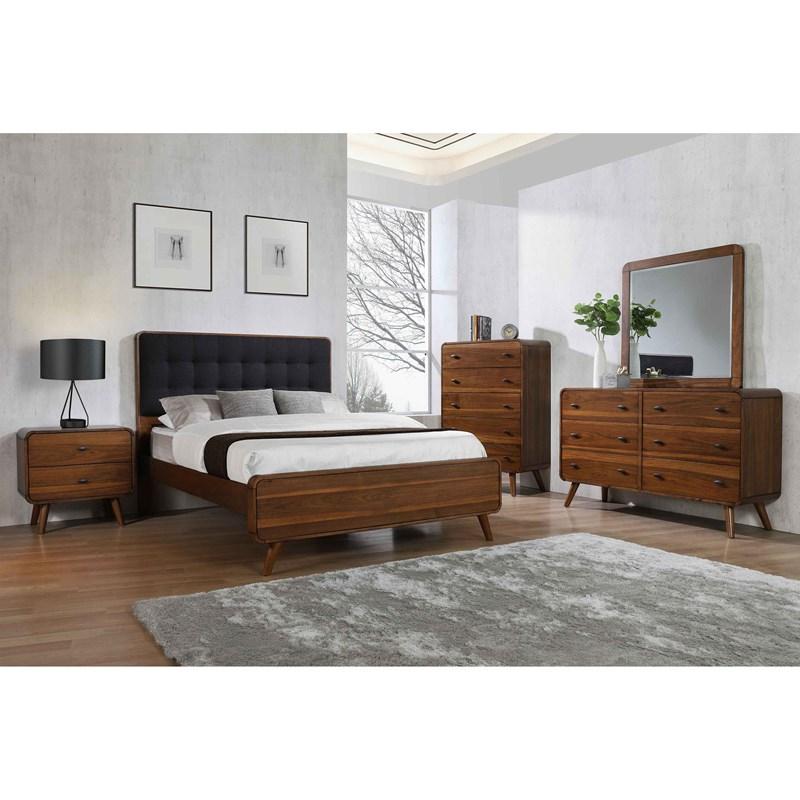 Large Picture of Coaster Furniture Robyn 205132 2-Drawer Nightstand Bedside Table - Dark Walnut