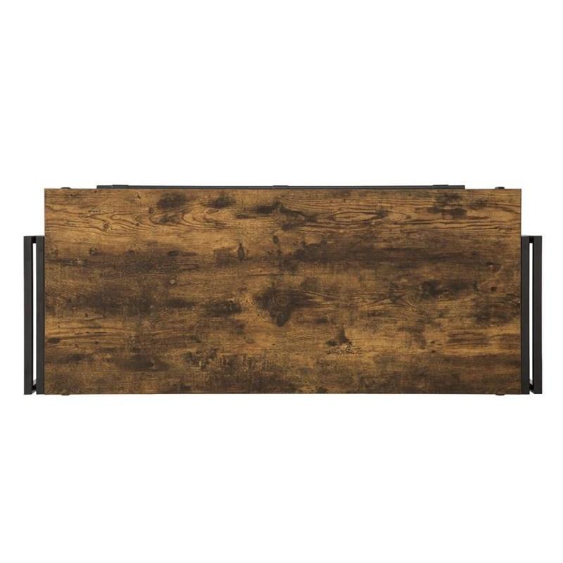 Large Picture of Coaster Furniture Renaldi 130071 3-shelf Home Bar Wine Cabinet - Rustic Nutmeg