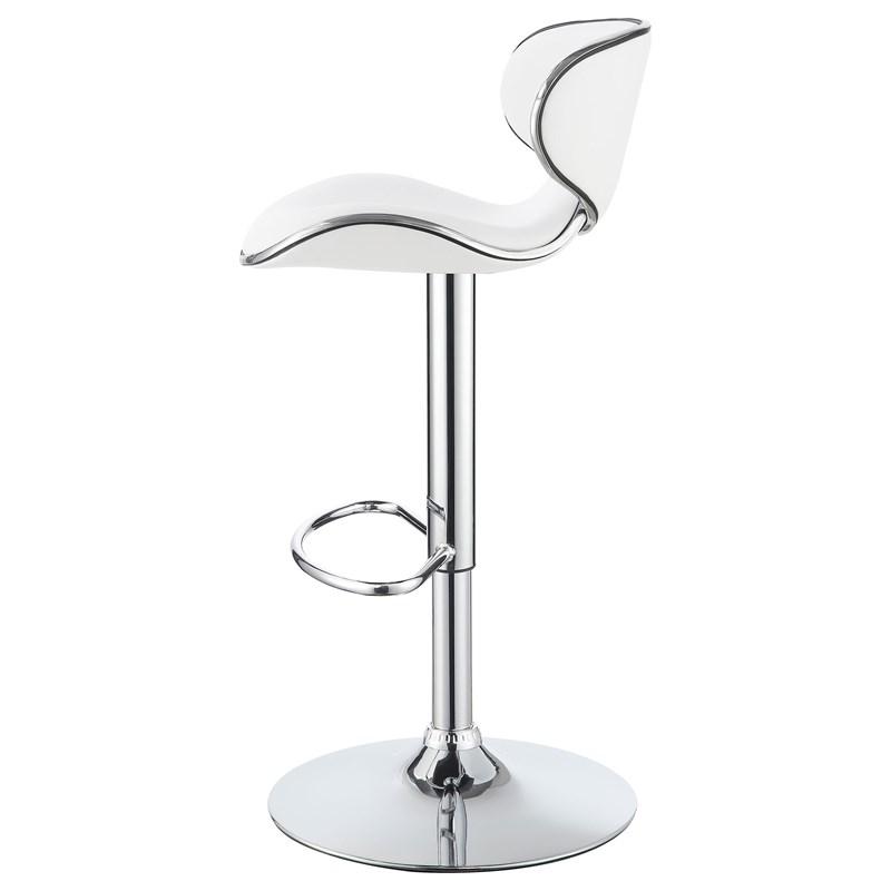 Large Picture of Coaster Furniture Edenton 120389 Upholstered Adjustable Bar Stool - White