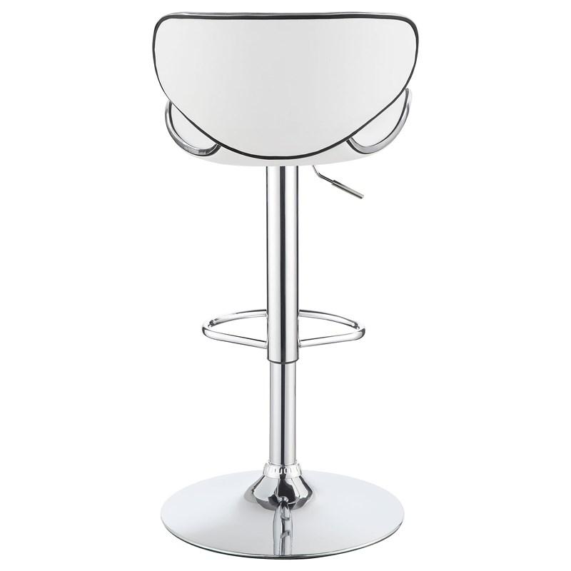 Large Picture of Coaster Furniture Edenton 120389 Upholstered Adjustable Bar Stool - White