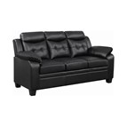 Coaster Furniture Finley 506551 Upholstered Padded Arm Tufted Sofa - Black