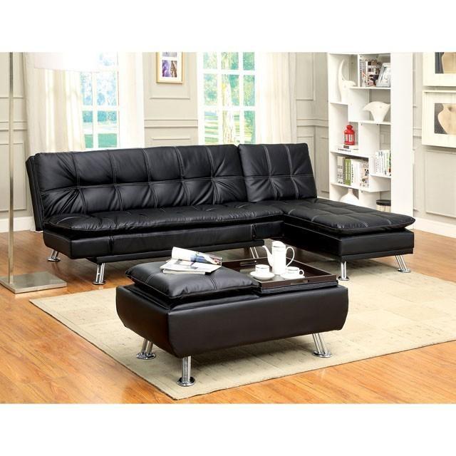 Large Picture of Furniture of America Hauser CM2677BK Futon Sofa