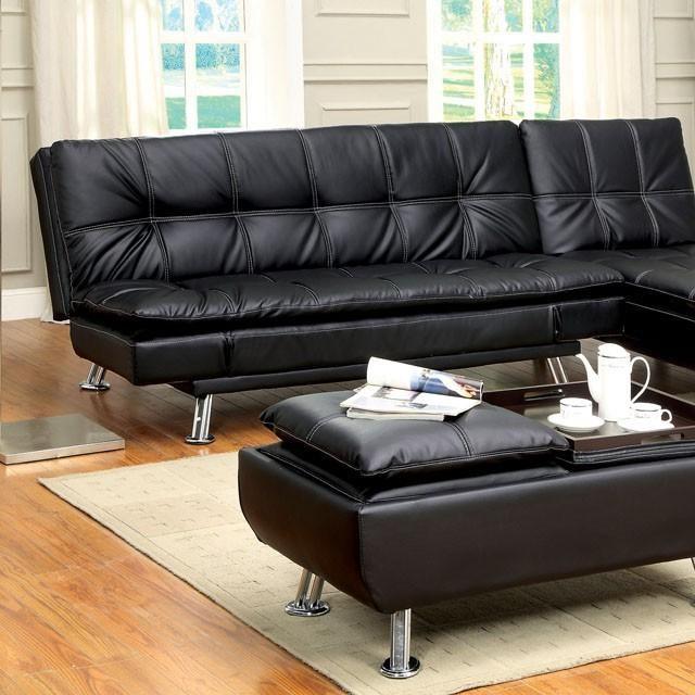 Large Picture of Furniture of America Hauser CM2677BK Futon Sofa