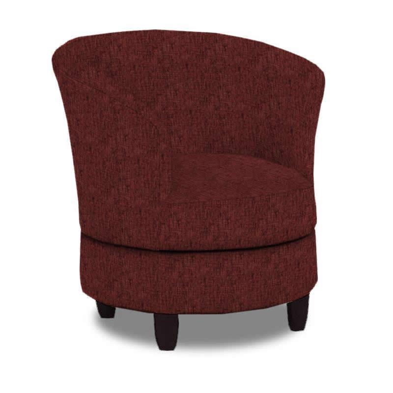 Dysis Swivel Fabric Accent Chair (Dysis 2848E (Railroad Burgany) Swivel Chair) image 1