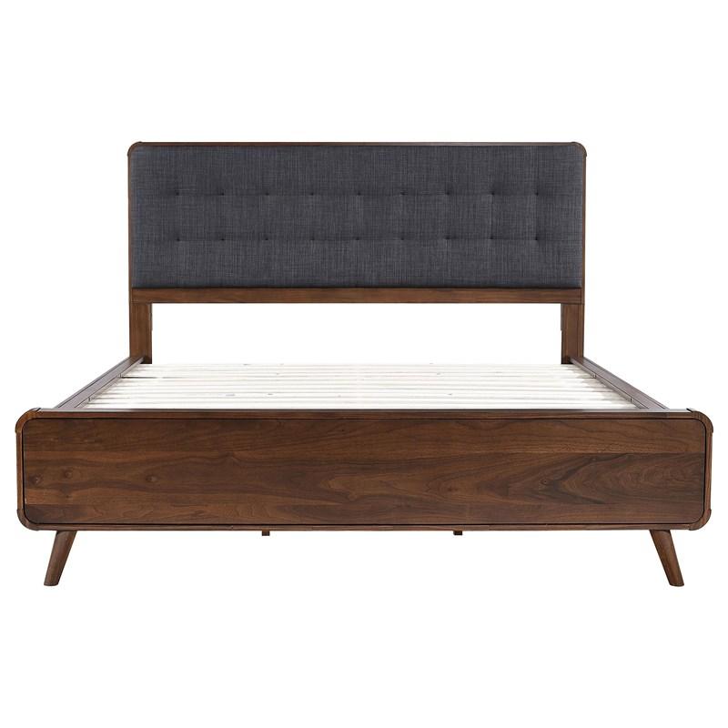 Large Picture of Coaster Furniture Robyn 205131KW Wood California King Platform Bed - Dark Walnut