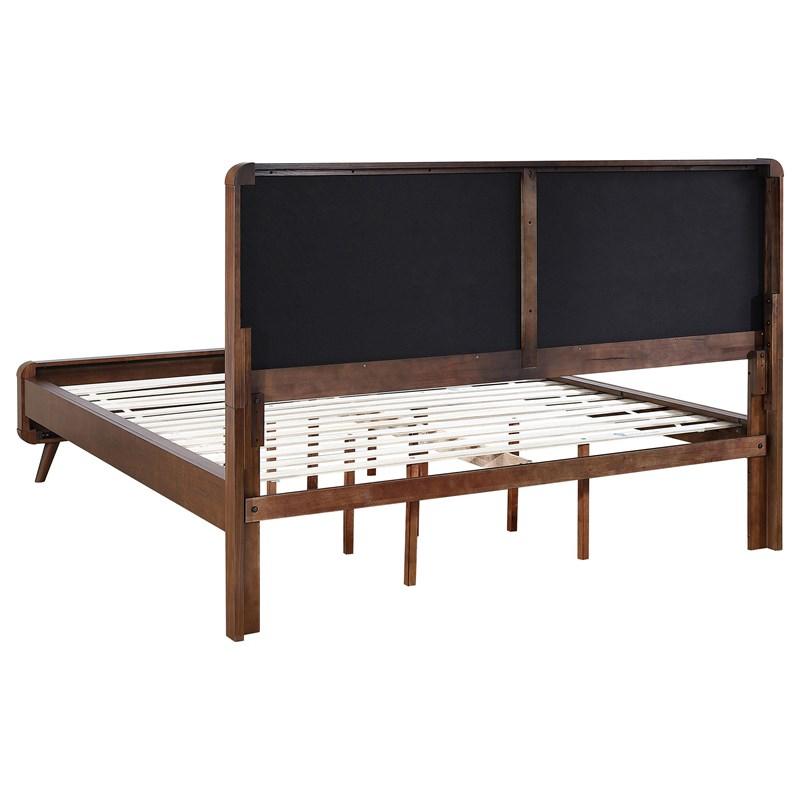 Large Picture of Coaster Furniture Robyn 205131KW Wood California King Platform Bed - Dark Walnut