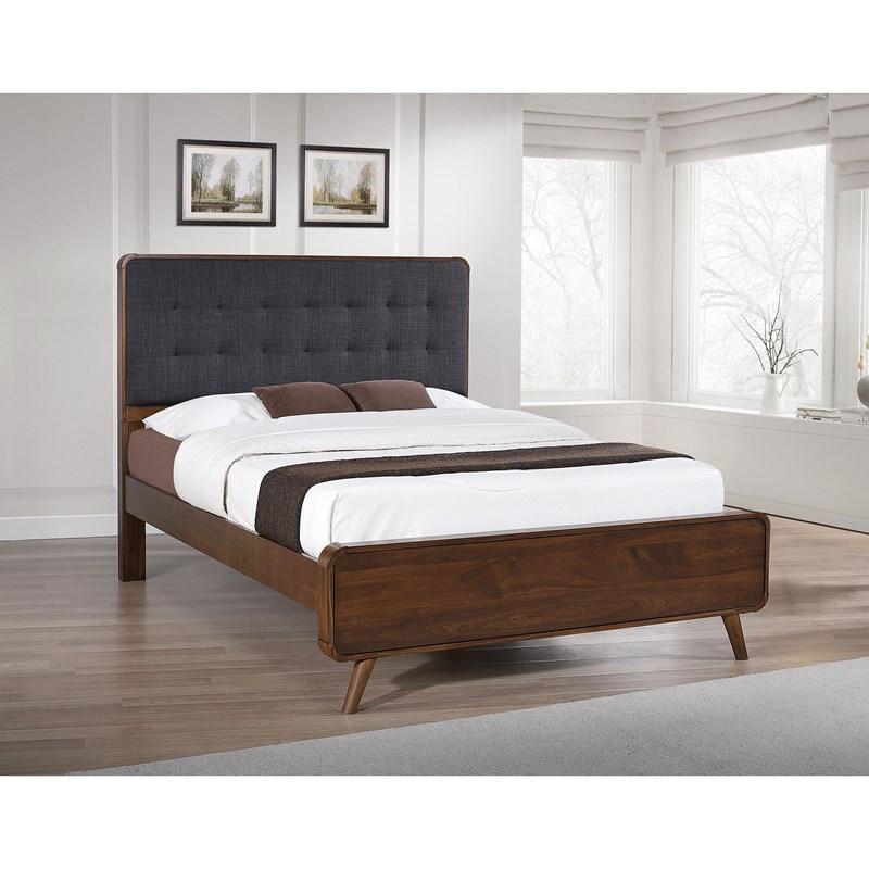 Large Picture of Coaster Furniture Robyn 205131Q Wood Queen Platform Bed - Dark Walnut
