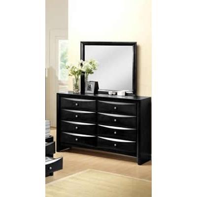 Large Picture of Crown Mark Black Emily B4280-11 Dresser Mirror