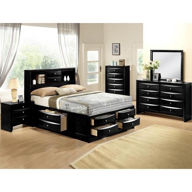 Large Picture of Crown Mark Black Emily B4280-11 Dresser Mirror