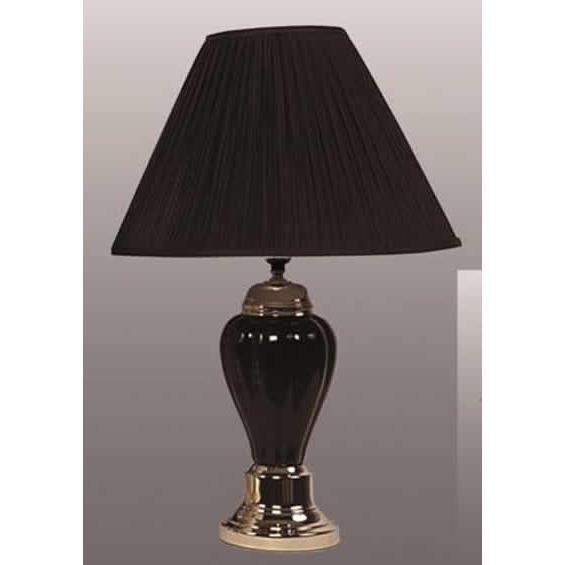 Large Picture of Crown Mark Porcelain 6117-BK Table Lamp