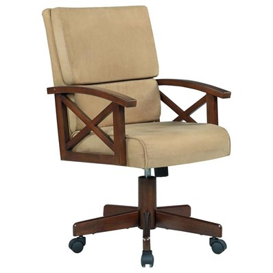 Coaster Furniture Marietta 100172 Upholstered Swivel Dining and Game Chair - Tobacco