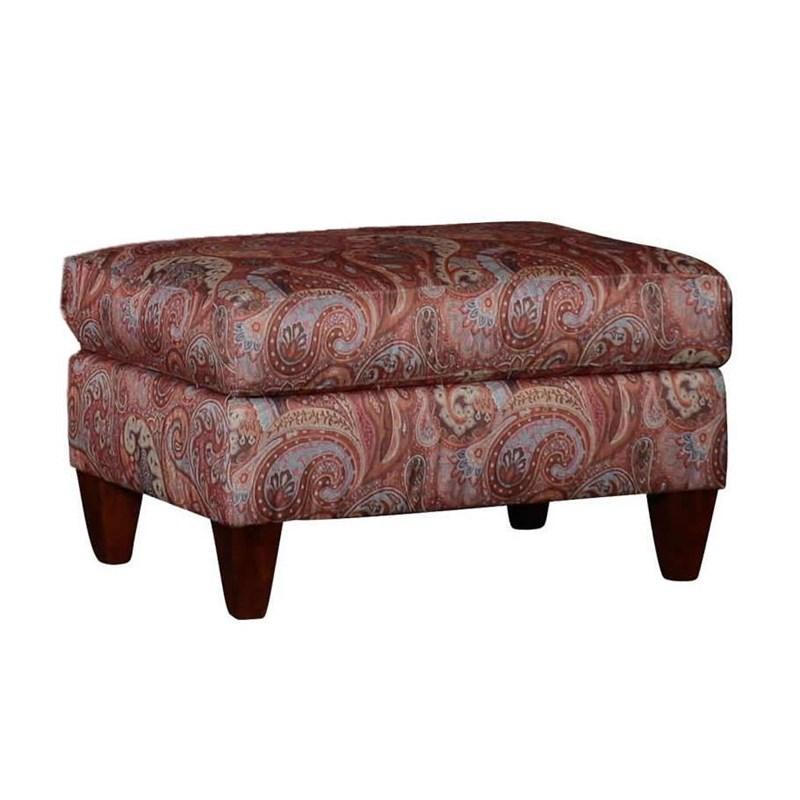 Mayo Furniture 1221F50 Ottoman - Paisley Cayenne