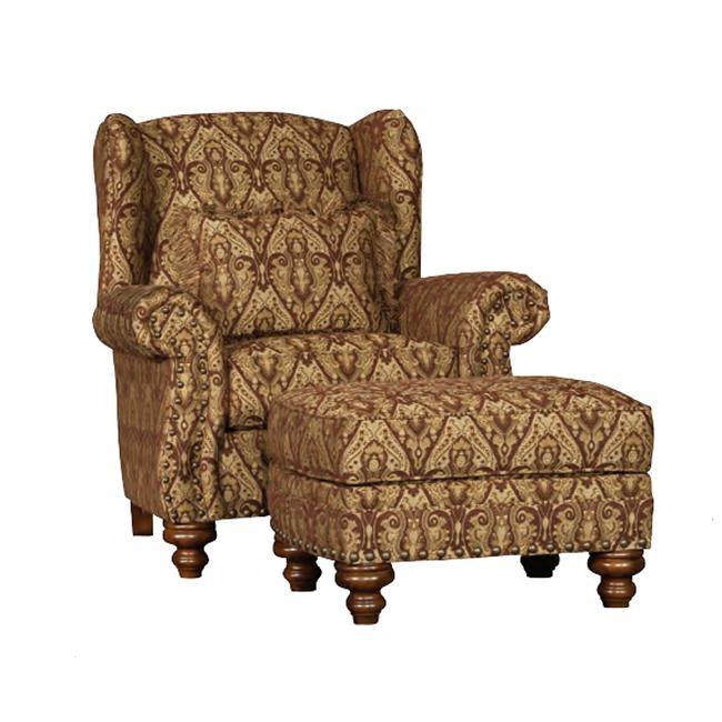 Large Picture of Mayo Furniture 3200F50 Ottoman - Fitzgerald Burgundy
