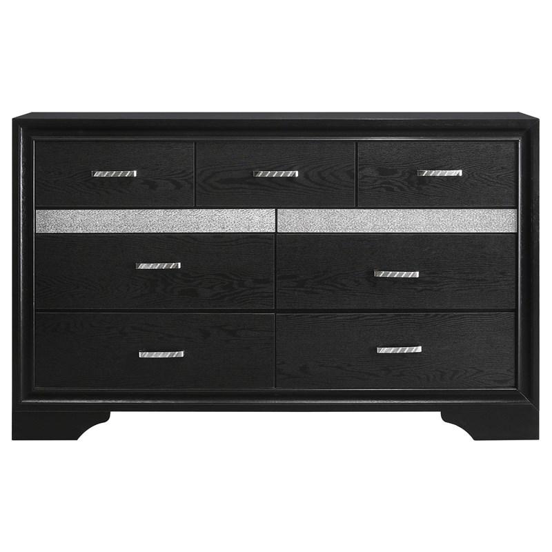 Large Picture of Coaster Furniture Miranda 206363 7-Drawer Dresser - Black