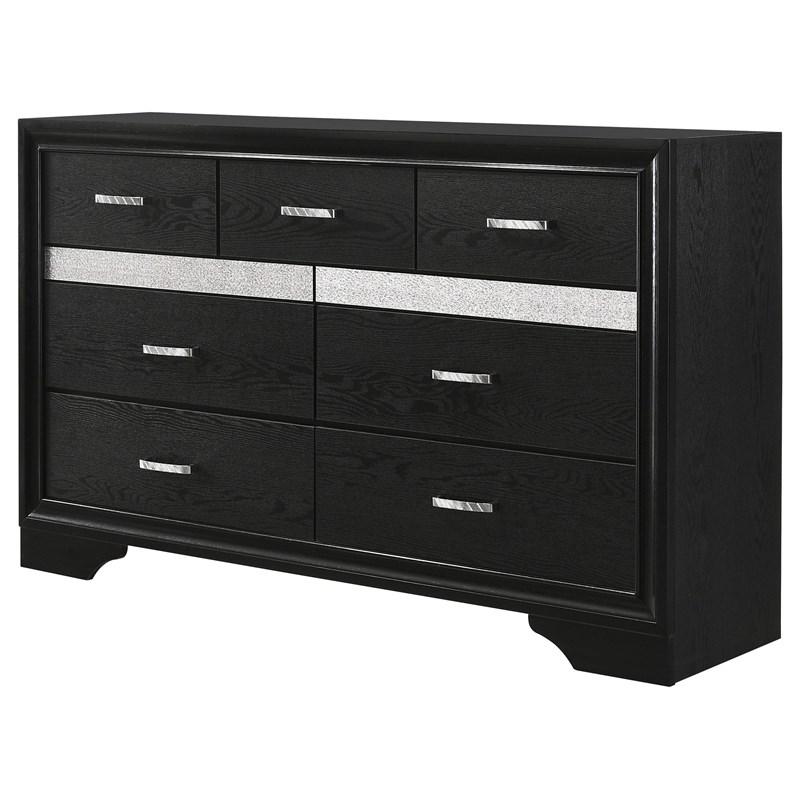 Large Picture of Coaster Furniture Miranda 206363 7-Drawer Dresser - Black