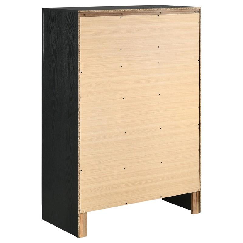Large Picture of Coaster Furniture Miranda 206365 5-Drawer Bedroom Chest - Black