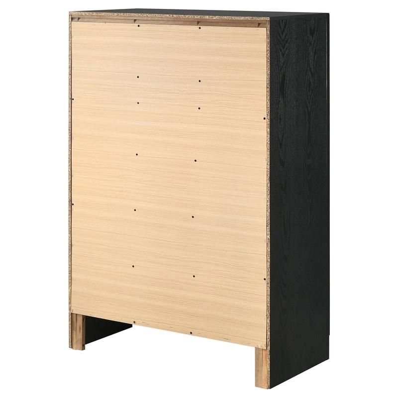 Large Picture of Coaster Furniture Miranda 206365 5-Drawer Bedroom Chest - Black