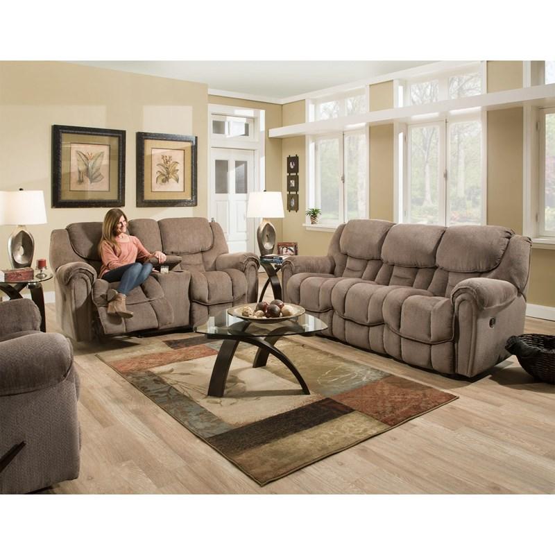 Large Picture of Homestretch Furniture 122-30-17 Double Reclining Sofa