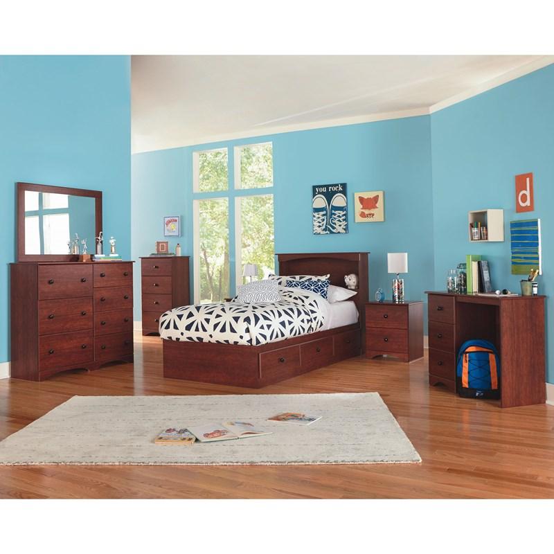 Large Picture of Perdue Woodworks Cinnamon Fruitwood 11763/11031B Twin Mates Bed