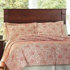 Perdue Woodworks Cinnamon Fruitwood 11036 Queen / Full Panel Headboard w / Pilasters