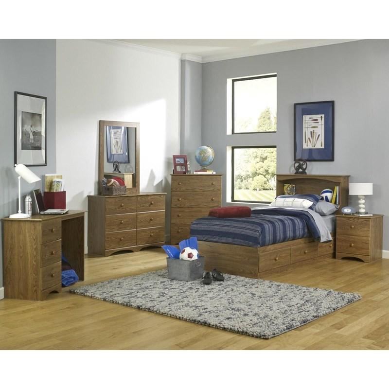 Large Picture of Perdue Woodworks Autumn Oak 12763/12031B Twin Mates Bed