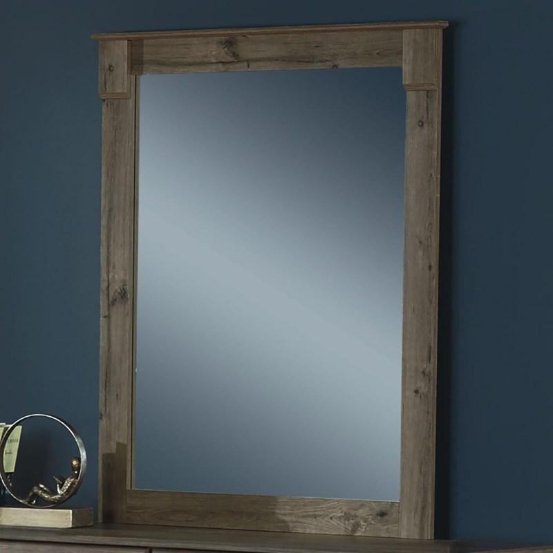 Perdue Woodworks Weathered Gray Ash 13021 Dresser Mirror w / Pilasters