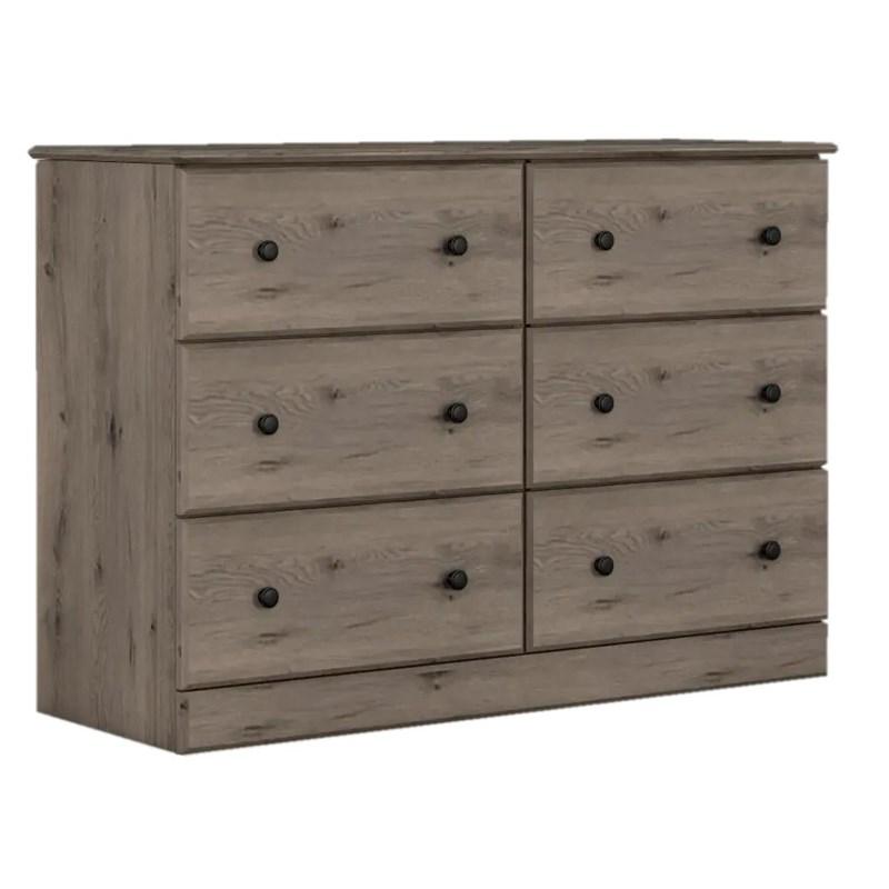 Large Picture of Perdue Woodworks Weathered Gray Ash 13446 6-Drawer Dresser
