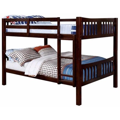 Furniture of America Cameron CM-BK929F-EX Full/Full Bunk Bed, Dark Walnut