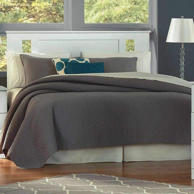 Large Picture of Perdue Woodworks White 14032 Queen and Full Headboard with Side Styles