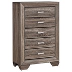 Coaster Furniture Kauffman 204195 5-Drawer Bedroom Chest - Washed Taupe