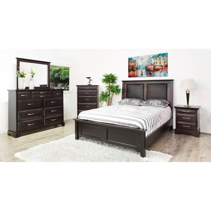 Large Picture of Mako Wood Furniture Symphony 2900 Full Upholstered Panel Bed