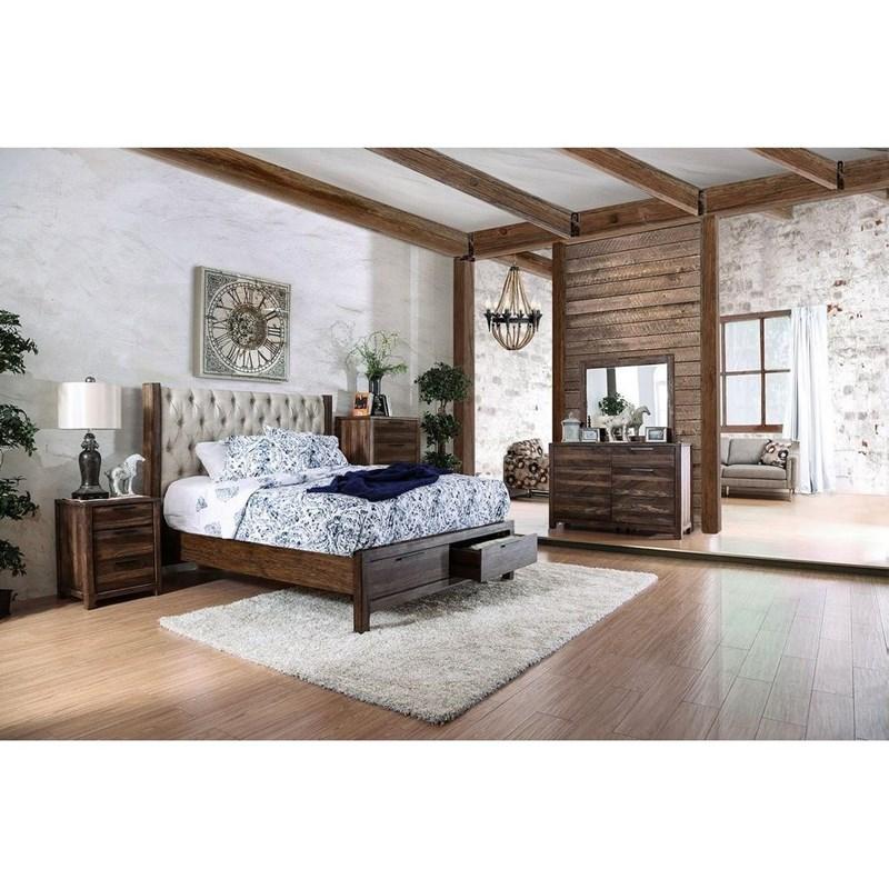 Large Picture of Furniture of America Hutchinson CM7577DR-EK King Bed