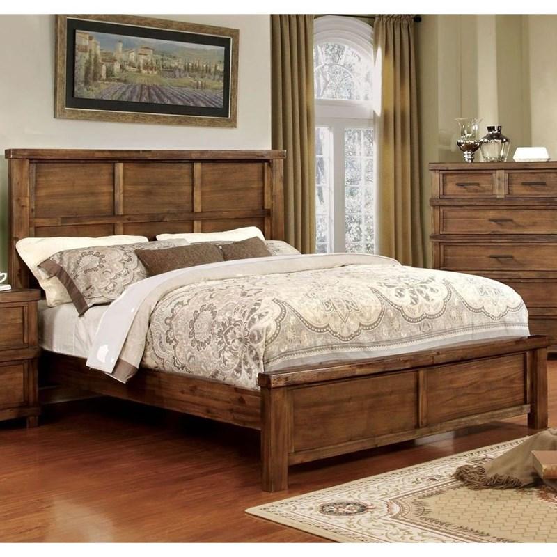 Large Picture of Furniture of America Baddock CM7691EK-BED King Panel Bed