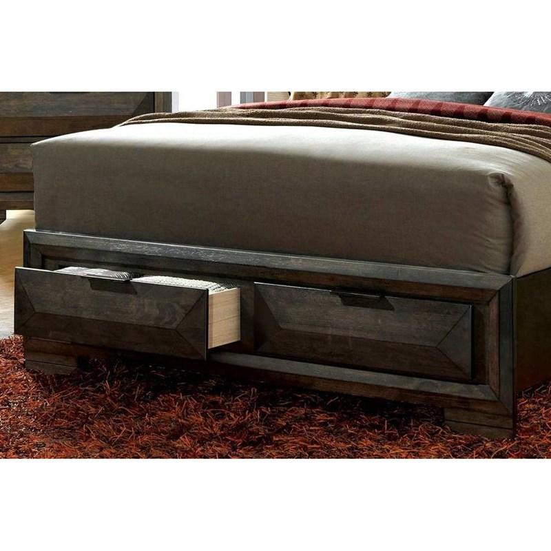 Large Picture of Furniture of America Nikomedes CM7557CK-BED California King Bookcase Bed