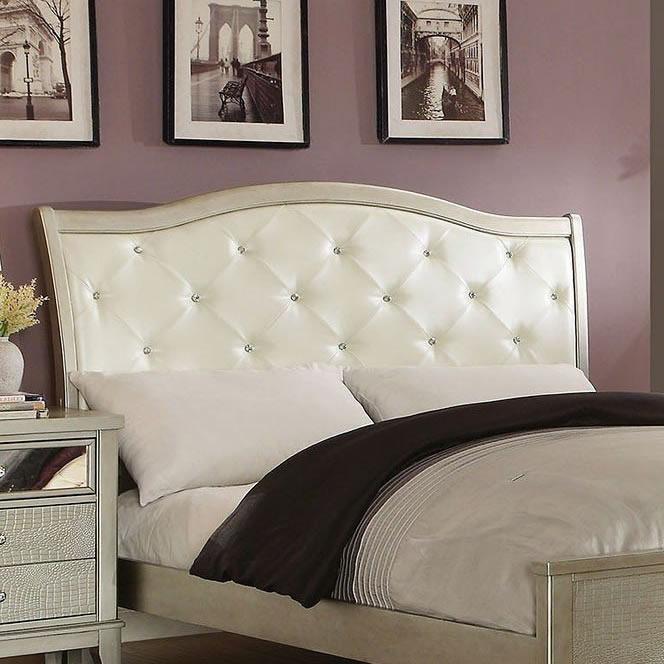 Large Picture of Furniture of America Adeline CM7282Q-BED Queen Upholstered Panel Bed