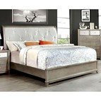 Furniture of America Bryant CM7288SV-EK-BED California King Upholstered Bed (Silver)