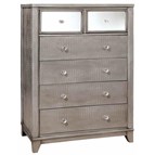 Furniture of America Bryant CM7288SV-C 6-Drawer Chest (Silver)